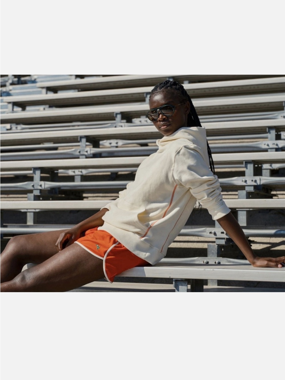 Clare V X Tracksmith Limited Edition Reverse Weave Sweatshirt